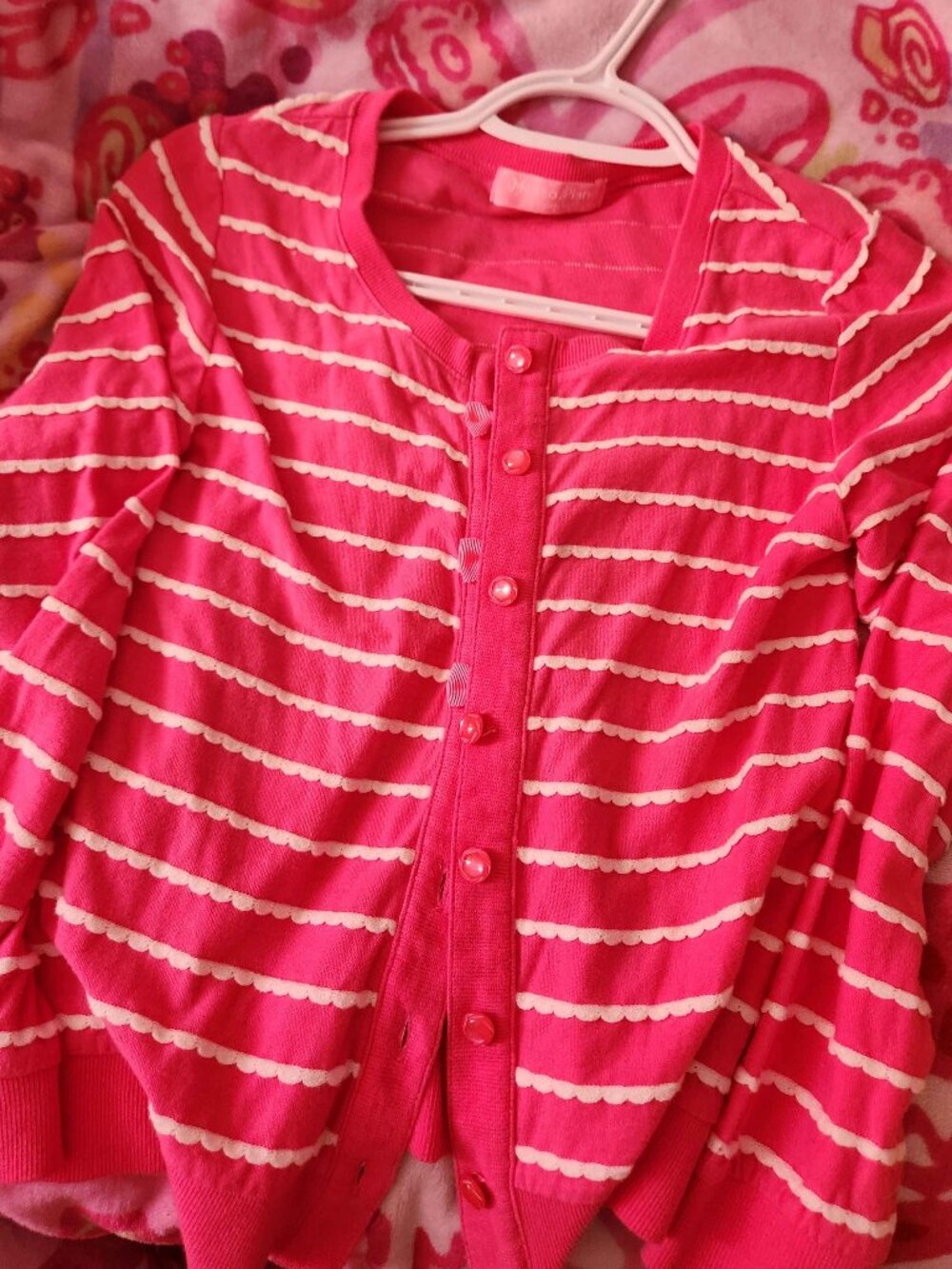 Cute Mezzo Piano Ruffle frill Pink Heisei Jojifuku Cutecore Kawaii Cardigan